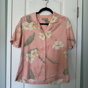 Tommy Bahama Vintage 90’s Hawaiian silk short sleeve button up Size M